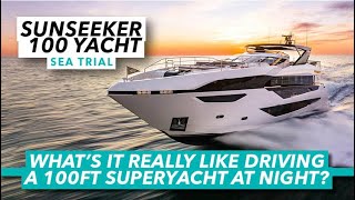 Driving a 100ft superyacht through choppy seas  Sunseeker 100 Yacht  Motor Boat amp Yachting [upl. by Ahsian]