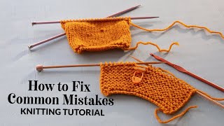 How to Fix Common Mistakes in Knitting Tinking Frogging Wrong amp Dropped Stitches  Hands Occupied [upl. by Amalle797]