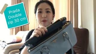 Review Prada Saffiano double zip size 30  รีวิวกระเป๋า Prada Saffiano double zip size 30 [upl. by Reider]