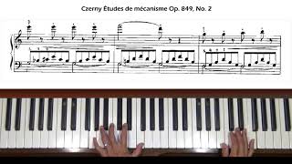 Czerny Études de mécanisme Op 849 No 2 Piano Tutorial [upl. by Imiaj337]