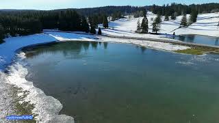 LAC SainteCroixLAuberson gelé DRONE [upl. by Ostap]