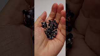 Making crystal chain bracelet earring  bead and wire jewelry handmade youtubeshorts diy [upl. by Duyne]