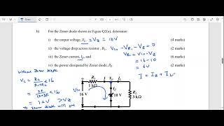 Zener diode as Voltage Regulator  May2023 Q2b [upl. by Lareena]