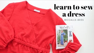 SEW WITH ME MCCALLS 8035 SEW A DRESS [upl. by Esekram215]