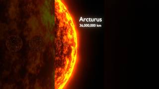 Arcturus vs sun 🌞 sun arcturus space universe shorts [upl. by Peednam]