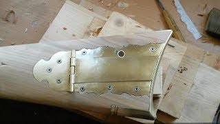 long rifle build Lancaster county pt27 making and inletting the patchbox sideplates [upl. by Peterus]