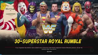 WWE 2K24 Royal Rumble Time Will Trump Win It All wwe wwe2k24 royalrumble funny ps5 gameplay [upl. by Nnaitak]