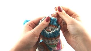 How to Knit Socks 9 Weaving in loose ends [upl. by Ramiah61]