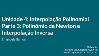 Interpolação Polinomial pela forma de Newton [upl. by Jourdan]