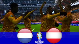 Netherlands vs Austria Highlights  EURO 2024  eFootball PES 2021 [upl. by Nadda300]