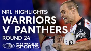 NRL Highlights Warriors v Penrith Panthers  Round 24 [upl. by Akerley]