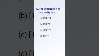 The dimension of viscosity is shorts  Mechanical Fluids  Physics  Class 11th [upl. by Love89]