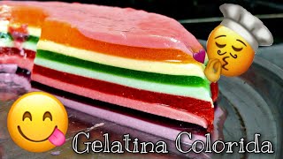 Gelatina Colorida Simples [upl. by Pentheam]