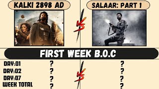 Salaar Part 1 – Ceasefire vs Kalki 2898 AD  1st Week Box Office Collection 💥💥 kalki2898adPrabhas [upl. by Akinuahs753]