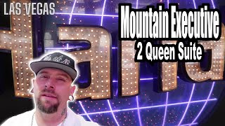 Harrahs LAS VEGAS 2 Queen Mountain Executive Suite Tour [upl. by Tiat]