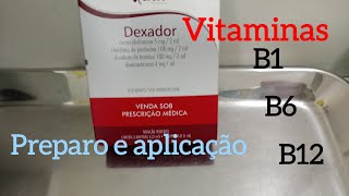 Dexadorpreparo e aplicação vitaminas B1B6 e B12 [upl. by Navek]