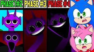 Sonic and Amy watch Phase 1 VS Phase 2 VS Phase 3 VS Phase 4 VS Phase 5 in Incredibox Sprunki [upl. by Euqirrne61]