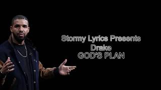 Drake  Gods Plan lyric video [upl. by Rialc]