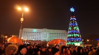 Новогодний Салют В Алматы 2014  New Year Fireworks 2014 in Almaty [upl. by Alidus]