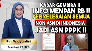 INFO PPPK‼️MENPAN RB SAMPAIKAN PENYELESAIAN SEMUA NON ASN JADI ASN PPPK ‼️ [upl. by Ardnak]