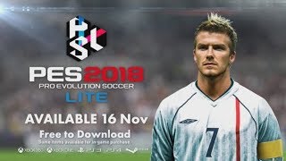 ¡NUEVO PES 2018 LITE COMPLETAMENTE GRATIS PS4XONEPCX360PS3 [upl. by Gnel]