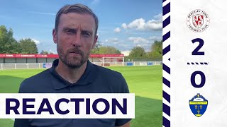 Brackley Town 20 Warrington Town Mark Beesley reaction [upl. by Ettesyl]