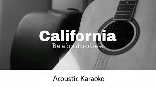 Beabadoobee  California Acoustic Karaoke [upl. by Yblocaj]