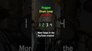 Reggae Drum Loop  125bpm backingtrackforguitar drumbeat reggae [upl. by Cello]