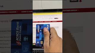 how to generate icici debit card pin pingeneration icicibank atmcard ytshorts bankloan pin [upl. by Harret]