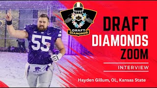 Hayden Gillum OL Kansas State  2024 NFL Draft Prospect Zoom Interview [upl. by Ranzini301]