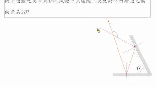 物理教學影片範例雙平面鏡與光線反射定律 [upl. by Idnem]