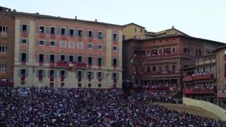 The traditional 2nd of July Palio di Siena horse race [upl. by Kyriako423]