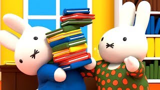 Miffy  Miffy At The Library  New Series  Miffys Adventures Big amp Small  Full Episodes [upl. by Delogu]