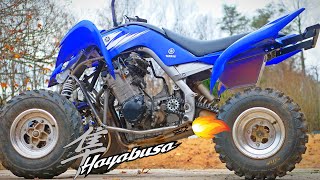 1300cc Hayabusa in my raptor 700r quad part 1 [upl. by Chapa587]