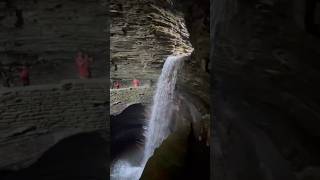 Watkins Glen State park watkinsglengeorgetrail waterfall usatour usaadventures roots [upl. by Anairo]