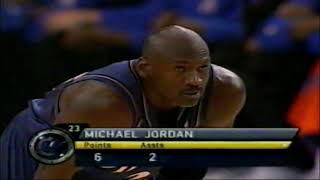 Wizards vs Knicks  NBATBS 10302001 subtitles napisy  Michael Jordan first game as Wizard [upl. by Toma]