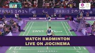 lightningfast reflexes from Tarun Dhillon  Paralympics Badminton Highlights  JioCinema [upl. by Lean]