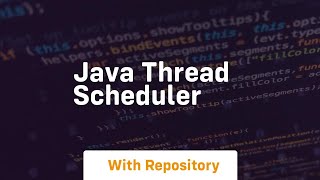 java thread scheduler [upl. by Azpurua]