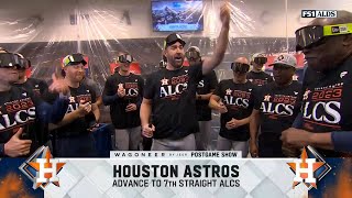 Justin Verlander gives an EPIC victory speech after Astros defeat Twins in ALDS [upl. by Bessie]