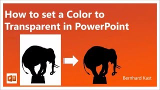 How to set a Color to Transparent in PowerPoint [upl. by Amsirac]