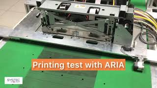 Printing test with ARIA the new digital printer by SYSTEC [upl. by Raddy]