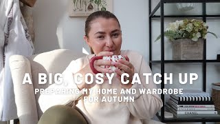 A BIG COSY CATCH UP  PREPARING MY HOME AND WARDROBE FOR AUTUMN  PetiteElliee [upl. by Aicened207]