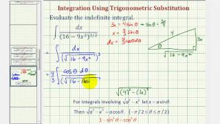 Ex 6 Integration Using Trigonometric Substitution [upl. by Gracye]