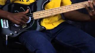 Squier BadtzMaru Bronco Short Scale 4 String Bass Guitar [upl. by Arihsay]