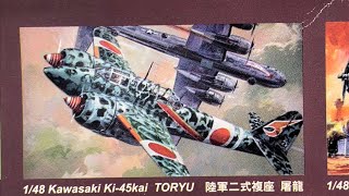 Nichimo Kawasaki Ki45kai Toryu 148 Scale Model Aircraft [upl. by Cullan814]