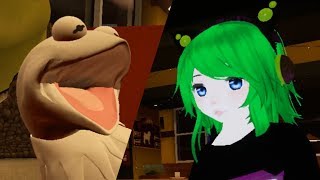 australian girl banters with local albino kermit in VRChat [upl. by Grenier246]