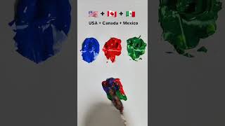 What color do mixed North American Flags make colormixing paintingmixing [upl. by Gene]