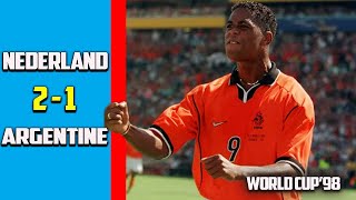 Nederland vs Argentine 2  1 Quarter Final Exclusive Best Of Moments World Cup 98 HD [upl. by Pillihpnhoj]