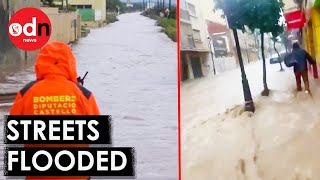 Terrifying Footage Shows Floods Sweeping Through Málaga [upl. by Emily]