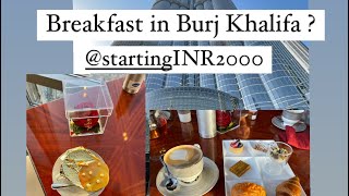 Atmosphere  Breakfast at worlds highest restaurant  Ft Burj Khalifa  Gold Cappuccino [upl. by Gosser]